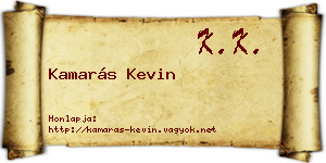 Kamarás Kevin névjegykártya